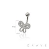 316L SURGICAL STEEL MULTI CZ RIBBON NON DANGLE BELLY BUTTON NAVEL RING 